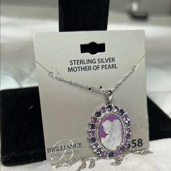 Sterling Silver Mother of Pearl Necklace - Picture 3 of 4